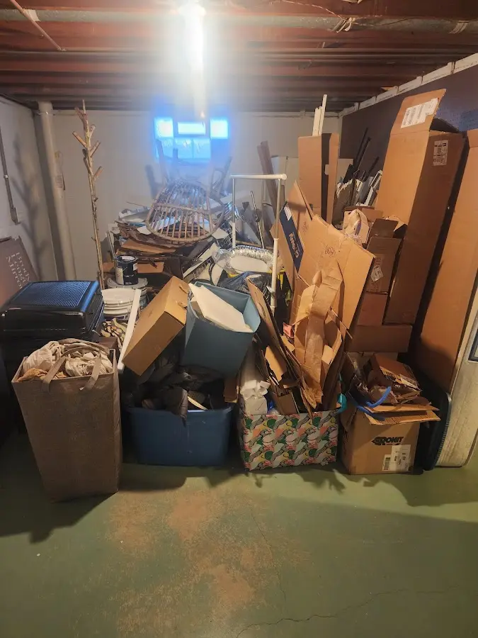 Roll-off dumpster container at job site for 20 Yard Dumpster Rental in Salem